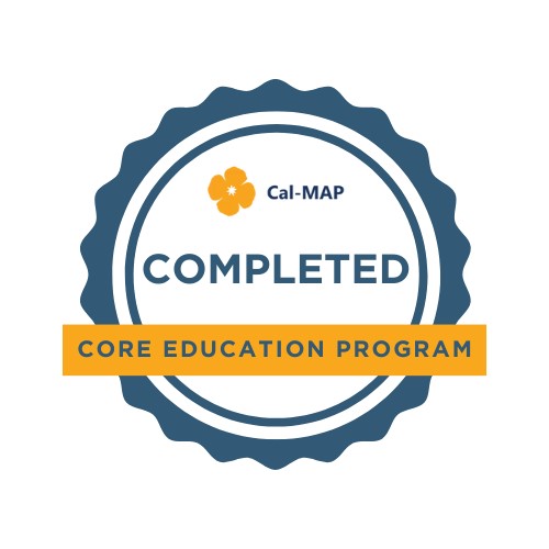 Cal-MAP Core Education Program Completed seal.